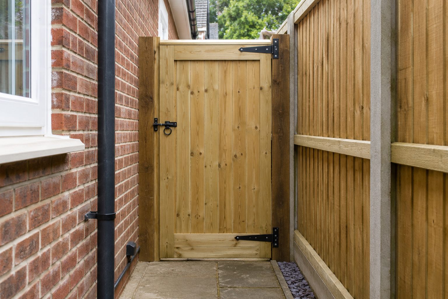 Timber garden gate
